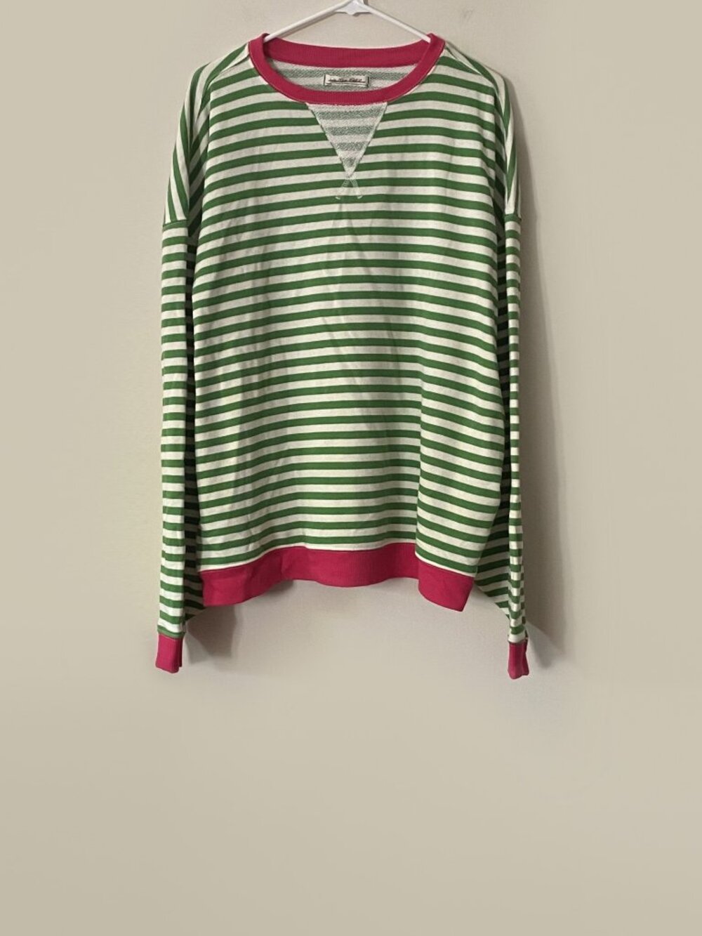 Free People Classic Striped Oversized Crewneck NWOT - Picture 5 of 7